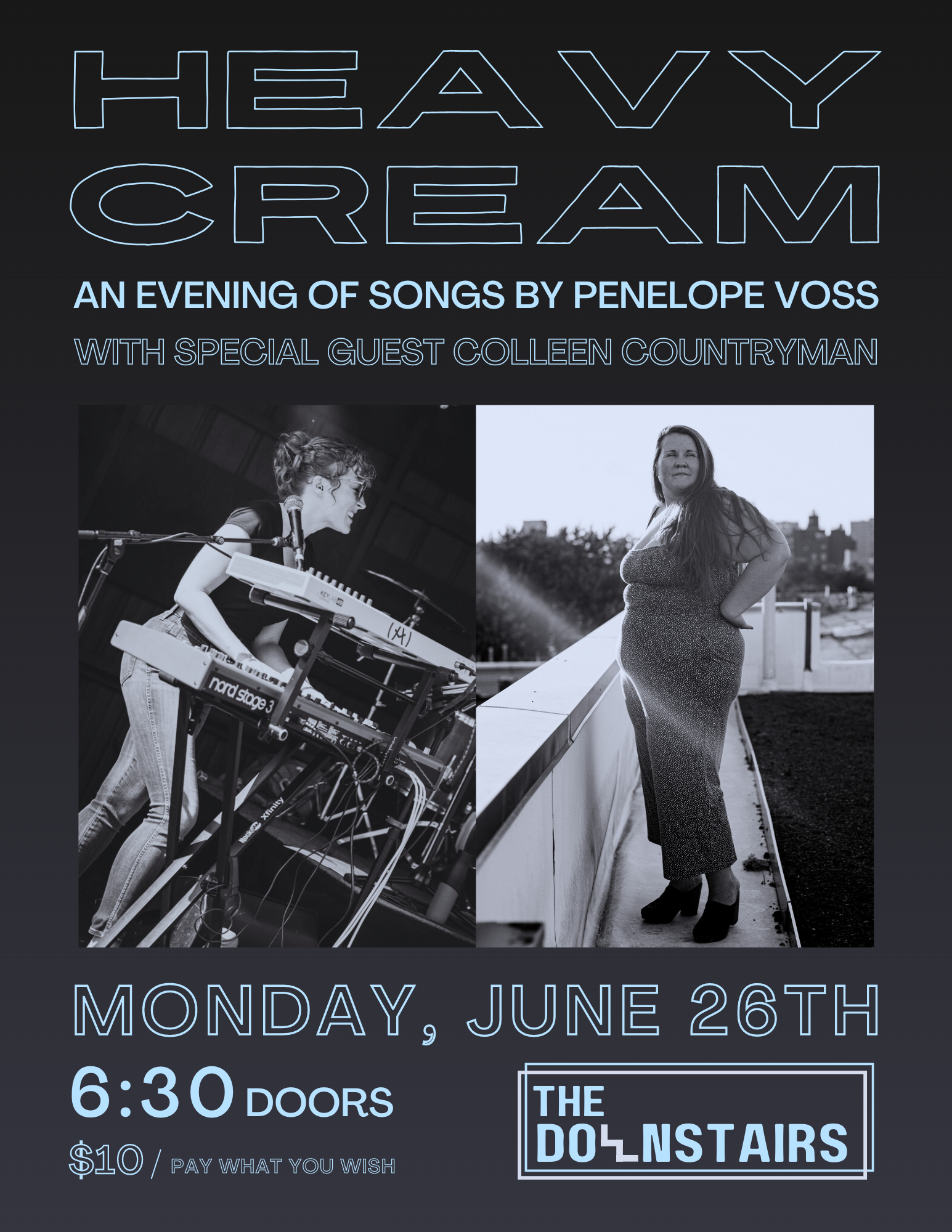 Heavy Cream: an evening of songs by Penelope Voss w/s/g Colleen Countryman