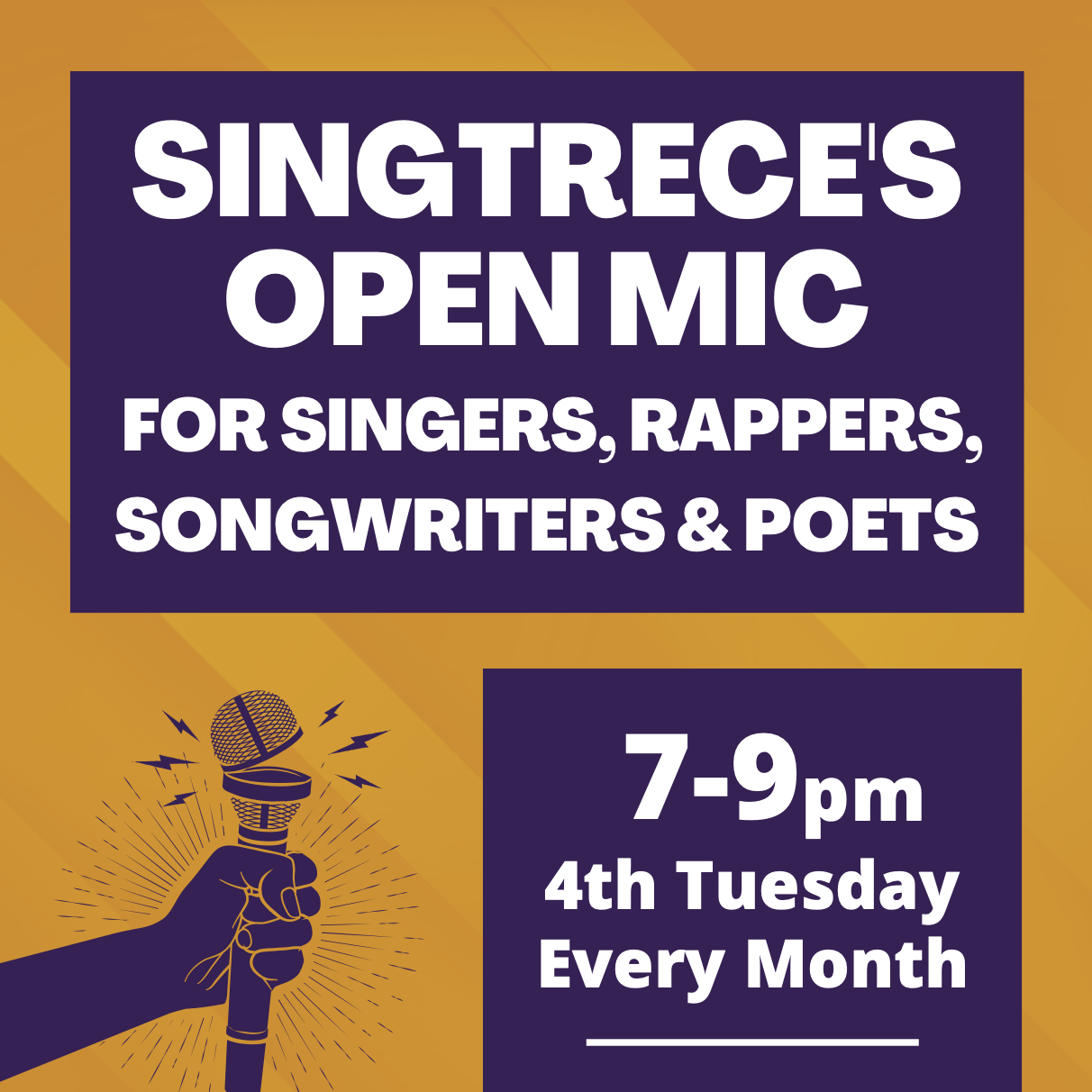 SingTrece's Open Mic for Singers, Rappers & Poets