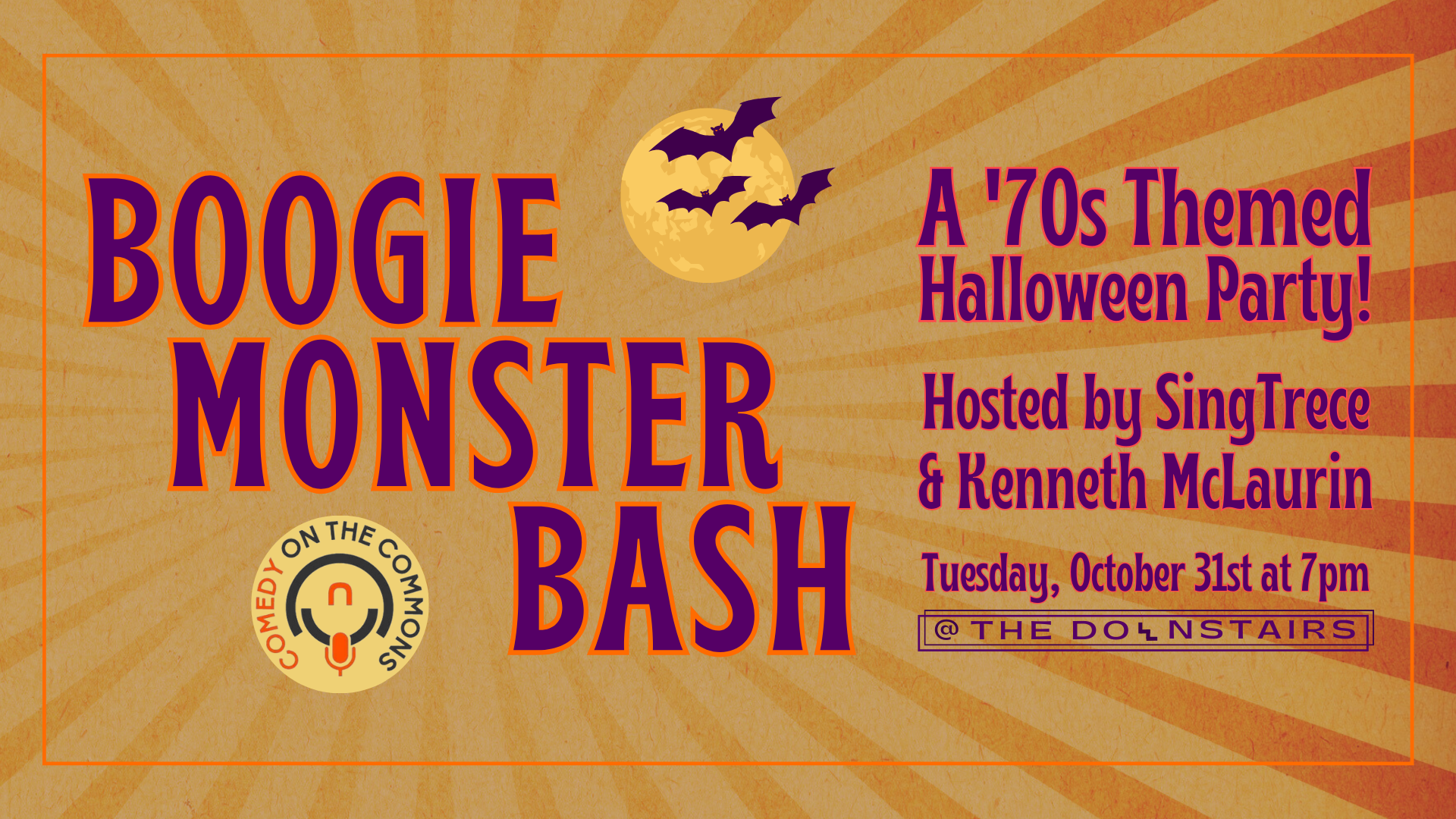 Boogie Monster Bash: a 70's themed Halloween party hosted by SingTrece and Kenneth McLaurin