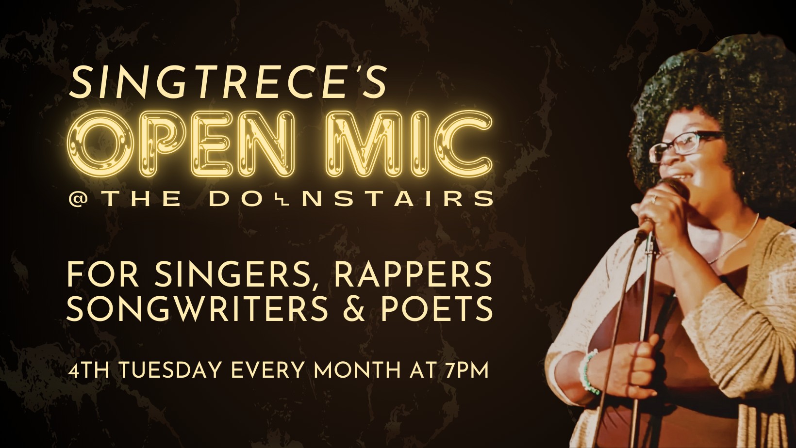 SingTrece’s Open Mic for Singers, Rappers, Songwriters, and Poets. Fourth Tuesday of every month.