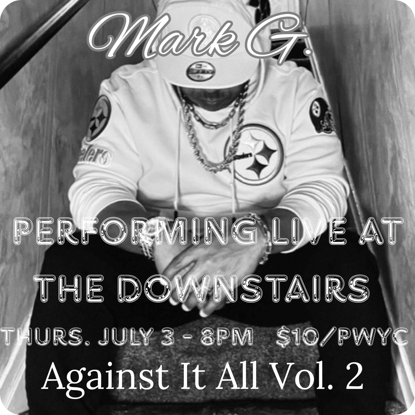 Local Old School Hip-Hop and R&B artist Mark G. performs songs on his upcoming album, Against It All